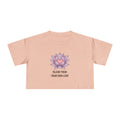 Lotus Heart Crop Tee — "Bloom From Your Own Love" Women's Cropped T-Shirt
