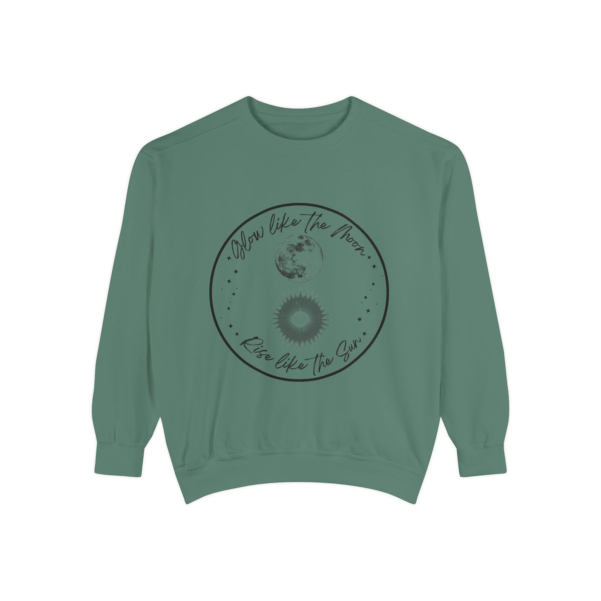 Moon & Sun Lotus Sweatshirt — "Glow Like the Moon, Rise Like the Sun"