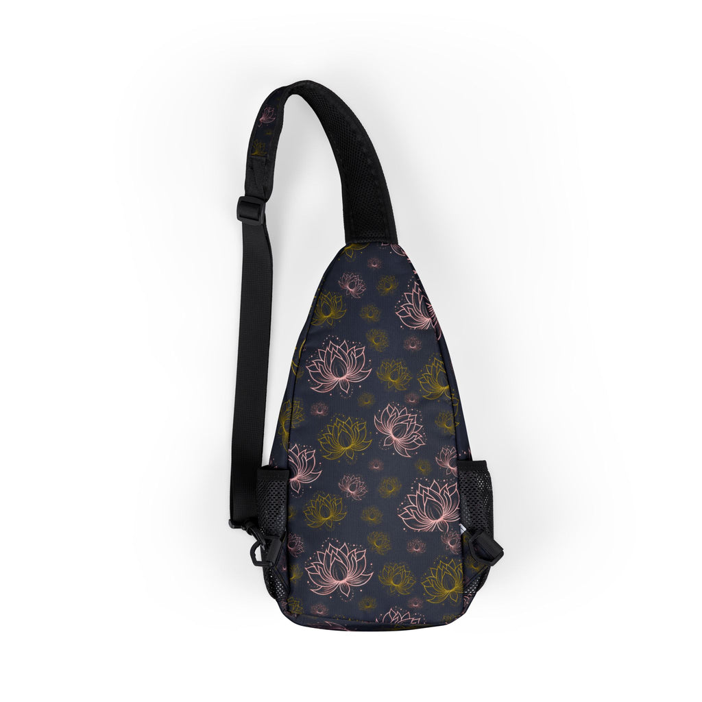 Chest Bag Pink and Gold Lotus (AOP)