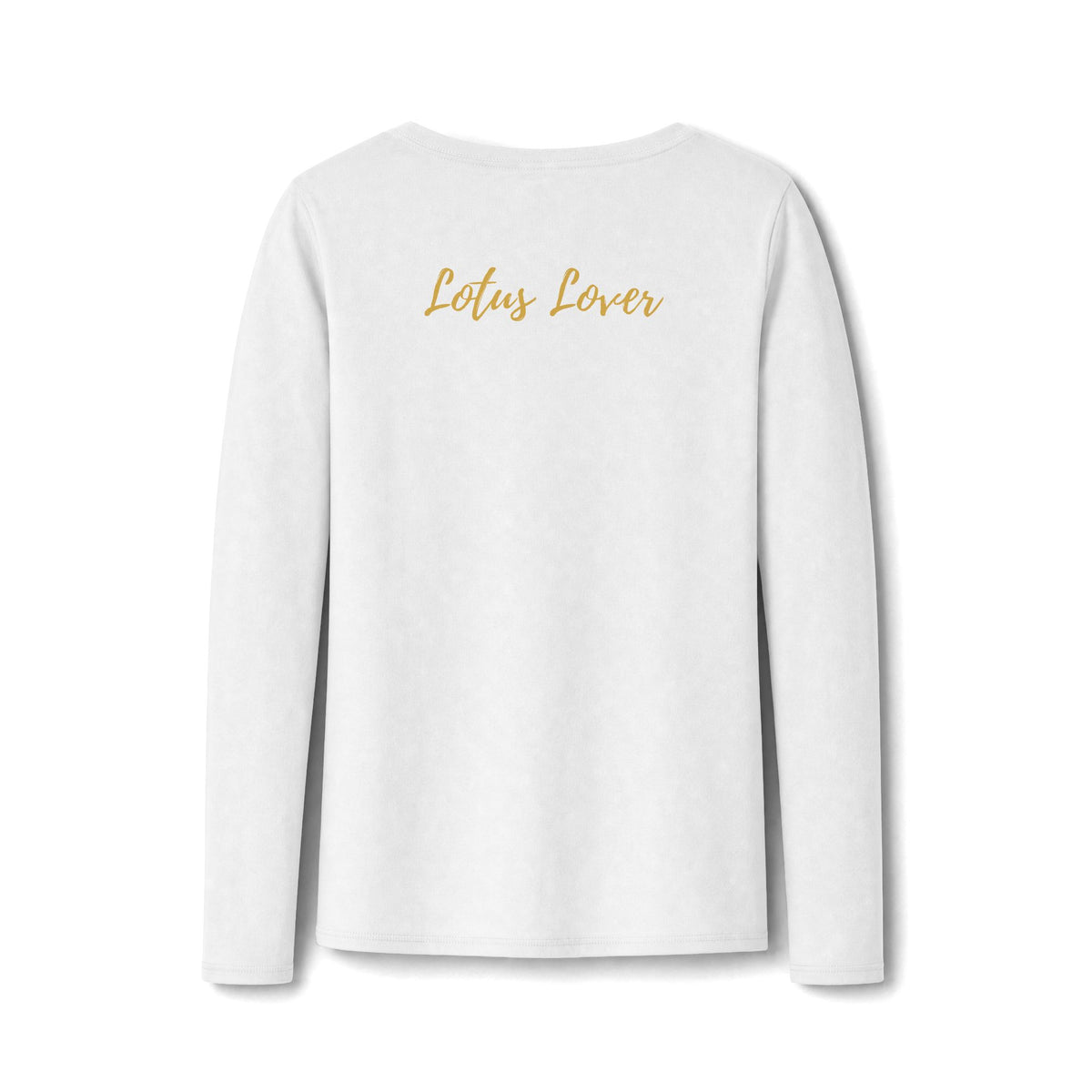 Lotus Lover V-Neck Tee — Golden Lotus Bloom From Your Own Love Inspirational Long Sleeve