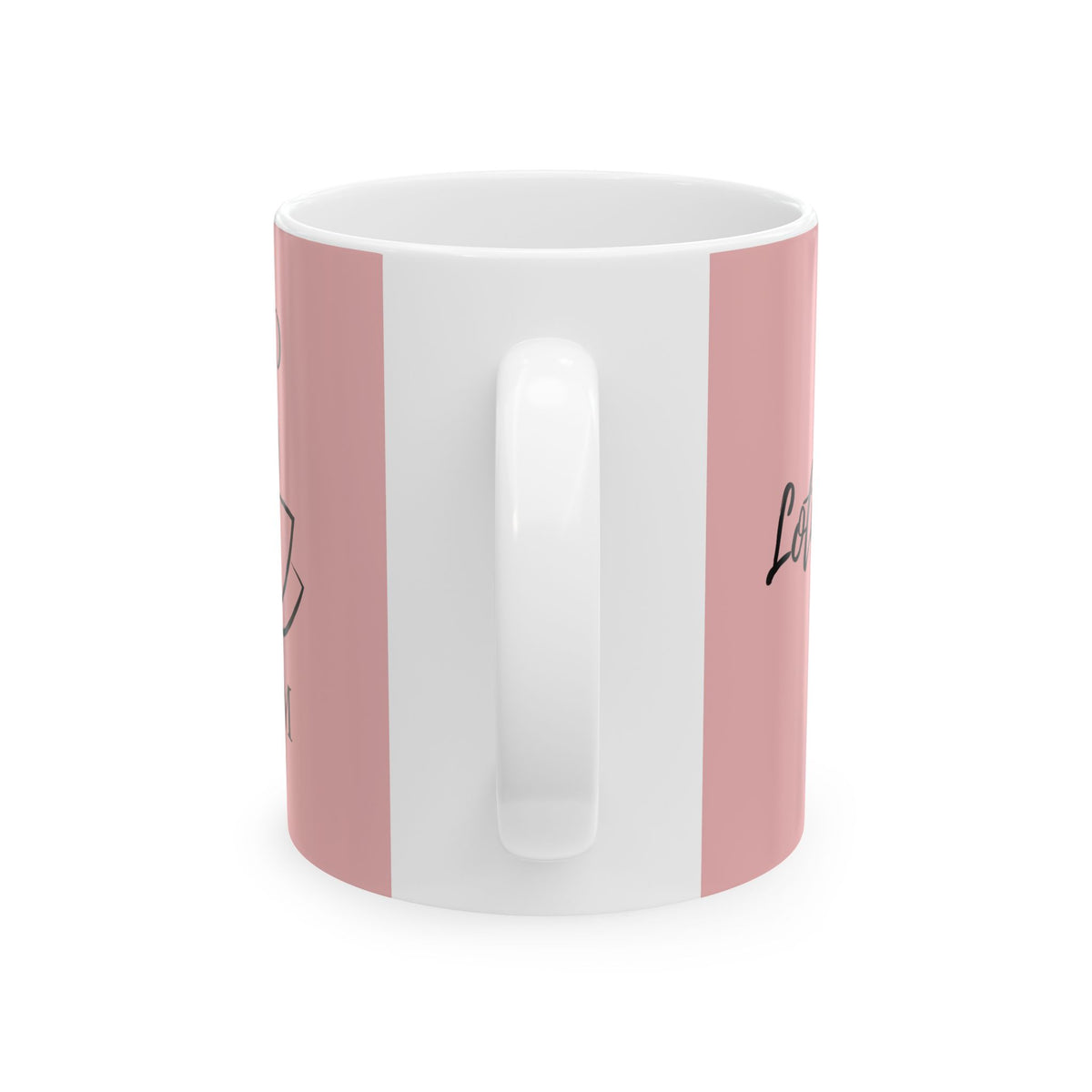 Let Go & Bloom Ceramic Mug — Floral Pink Coffee Cup (11oz)