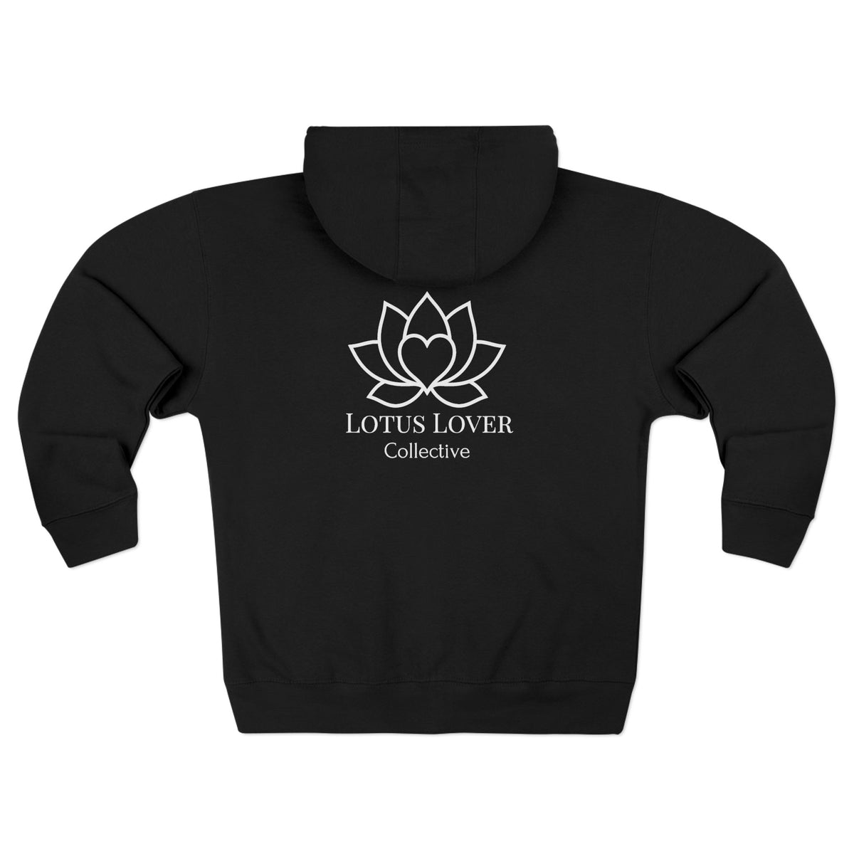 Lotus Lover Collective Zip Hoodie — Minimal Yoga & Meditation White Zip-Up