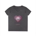 Lotus Lover Collective V-Neck Tee — Floral Heart Shirt