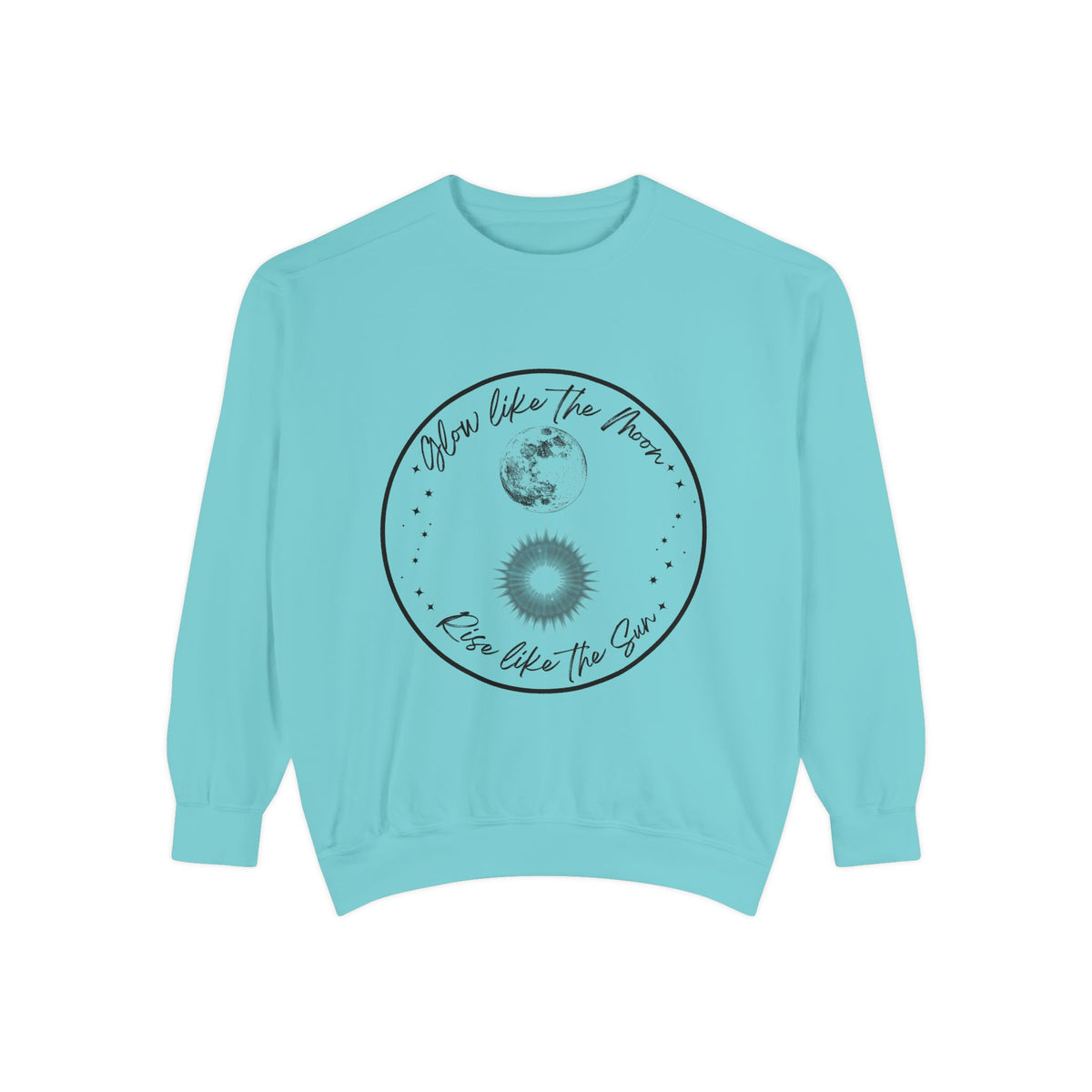 Moon & Sun Lotus Sweatshirt — "Glow Like the Moon, Rise Like the Sun"