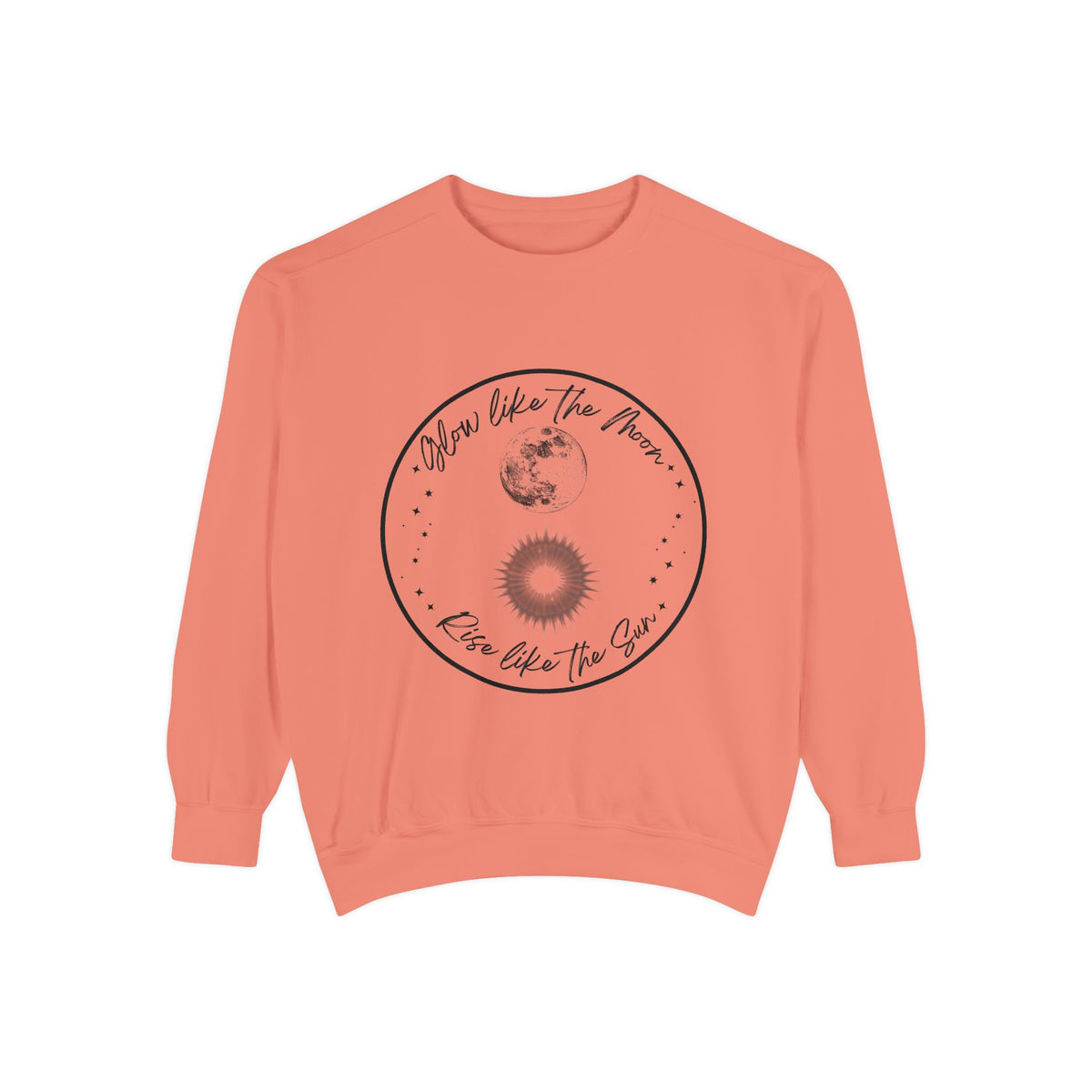 Moon & Sun Lotus Sweatshirt — "Glow Like the Moon, Rise Like the Sun"